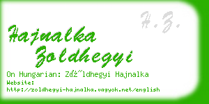 hajnalka zoldhegyi business card